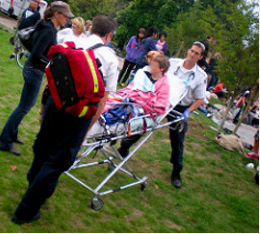 Paramedics at a skateboarding competition in East Vancouver, Sept. 2010.