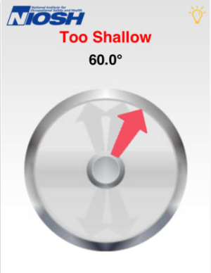 From the Ladder Safety App released by NIOSH in June 2013