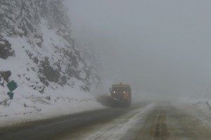 Snow plow in the BC mountains. Photo credit: Rob Trent on Flickr 